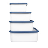 HONEYWARE Emailledose CLASSIC in dunkelblau, rundes Aufbewahrungsbehältnis aus Emaille, robust und stilvoll.