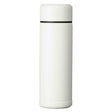 Weiße KYOCERA Isolierflasche SLIM MUG aus Edelstahl, schmaler Trinkbecher mit isolierender Funktion, auf weißem Hintergrund.