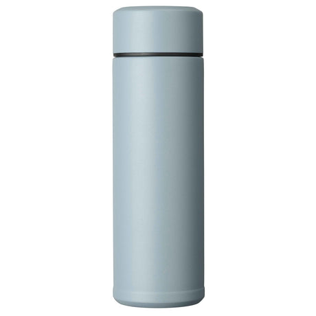 Weiße KYOCERA Isolierflasche SLIM MUG aus Edelstahl, mit schlankem Design und doppelwandiger Isolierung für heiße Getränke