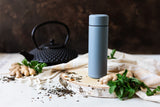 KYOCERA Isolierflasche SLIM MUG in Weiß, doppelwandige Thermoflasche für heiße und kalte Getränke, elegantes Design