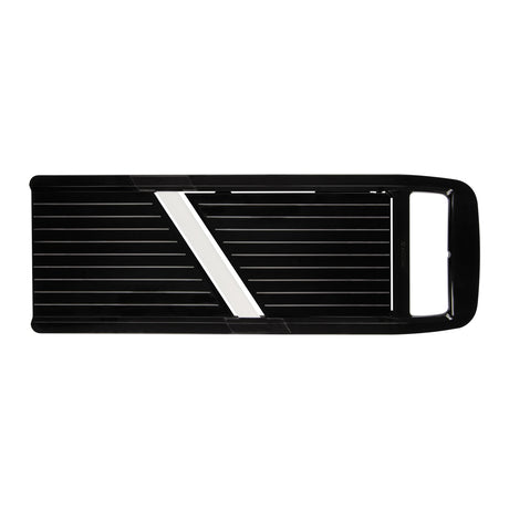 Schwarzer KYOCERA 4-stufiger Universal-Hobel mit großem Griff und robustem Design, ideal für vielseitiges Schneiden.