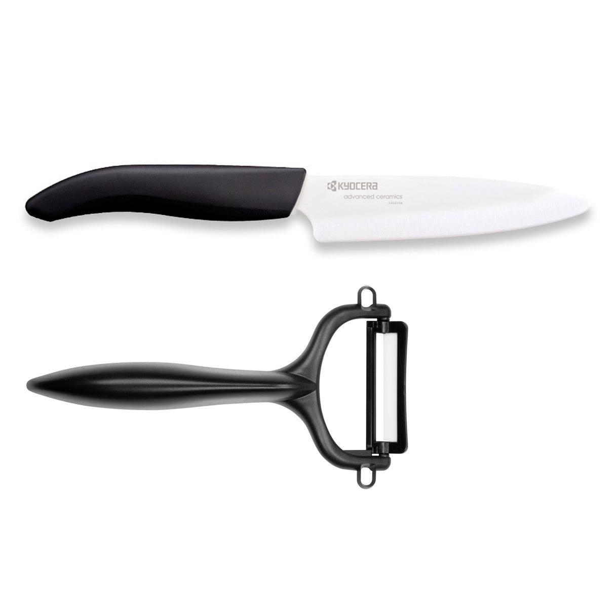 Kyocera Keramikmesser Starter-Set, 2-teilig mit scharfen Klingen für präzises Schneiden in der Küche