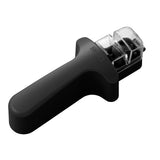 KYOCERA manueller Messerschärfer mit Schleifstab für Stahlklingen, kompakte Küchenhelfer für scharfe Messer.