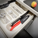 Kyocera Klingenschutz in Schwarz, schützt Klingen bis 11 cm, aus robustem Material, liegt gut in der Hand.