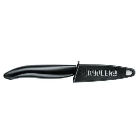 Schwarzer KYOCERA Klingenschutz für Messer bis 11 cm, schützt die Klinge beim Schneiden und Aufbewahren.