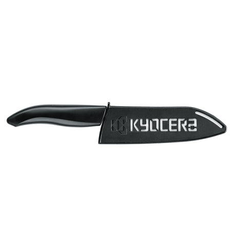Schwarzer Klingenschutz von KYOCERA, bis 11 cm, schützt Küchenmesser vor Beschädigung und Staub.