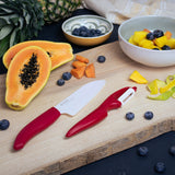 Kyocera Schäler mit doppelseitigem Schliff, scharfe Klinge, ideal zum Schneiden von Gemüse und Obst, handlich und langlebig