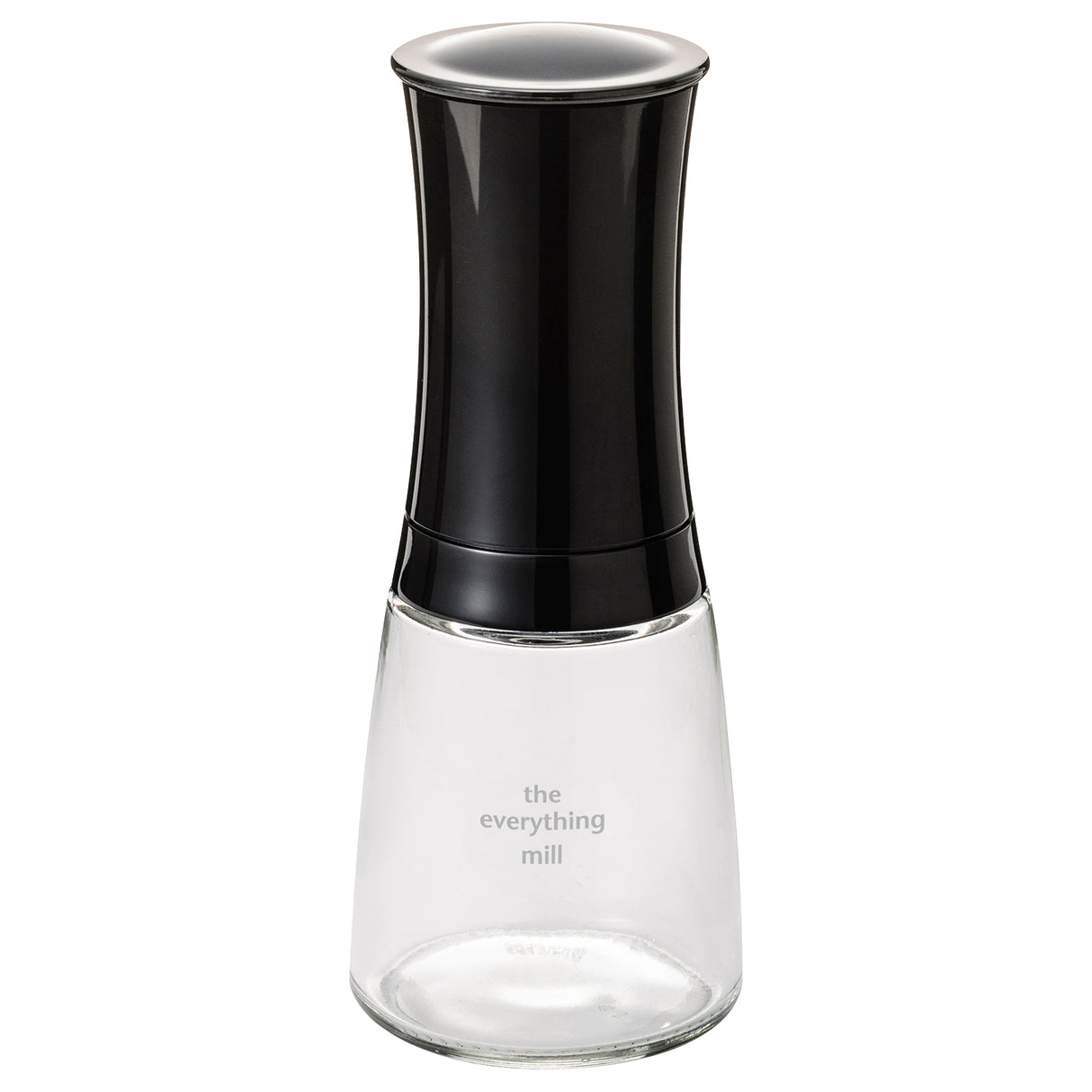 KYOCERA Keramik-Universalmühle, 16 cm, mit schwarzem Griff und Edelstahlkappe, für Gewürze und Kräuter.