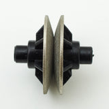 Schwarzer KYOCERA Messerschärfer aus Kunststoff mit Diamant-Schärfstein, perfekt zum Schärfen von Messern.