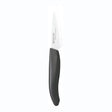 Schwarzes KYOCERA Keramikmesser GEN NATURE mit schmaler Klinge, perfekt zum Schneiden von Obst und Gemüse.