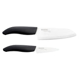 KYOCERA Keramik-Schäl- und Santokumesser-Set, scharfe Küchenmesser aus Keramik, für präzises Schneiden in der Küche