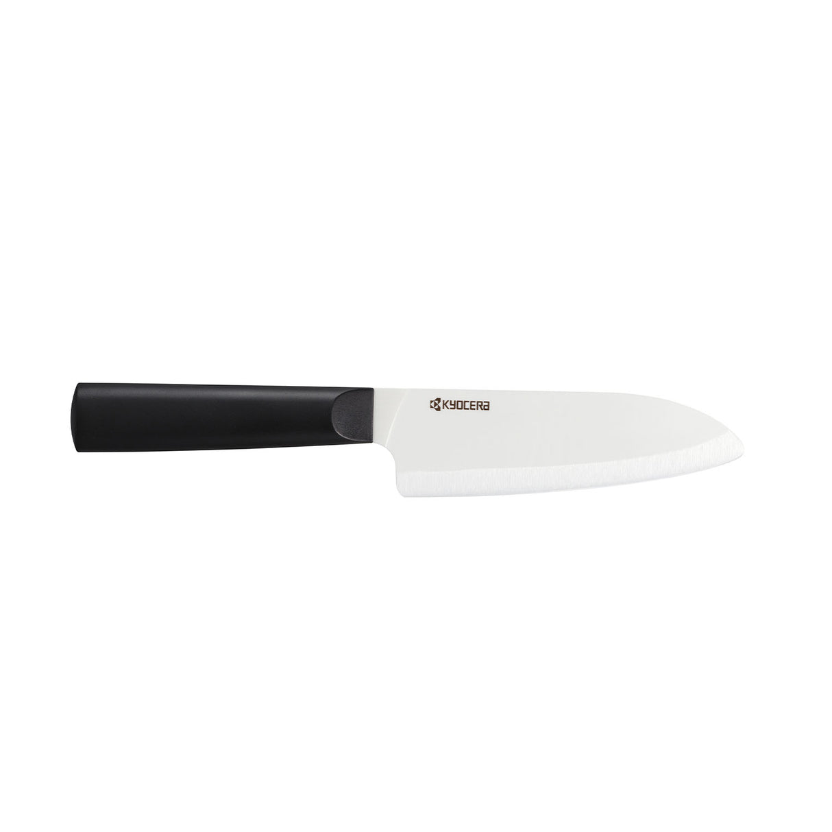 Schwarzes und weißes KYOCERA Keramikmesser CHOWA mit scharfer Klinge, ideal für präzises Schneiden in der Küche.
