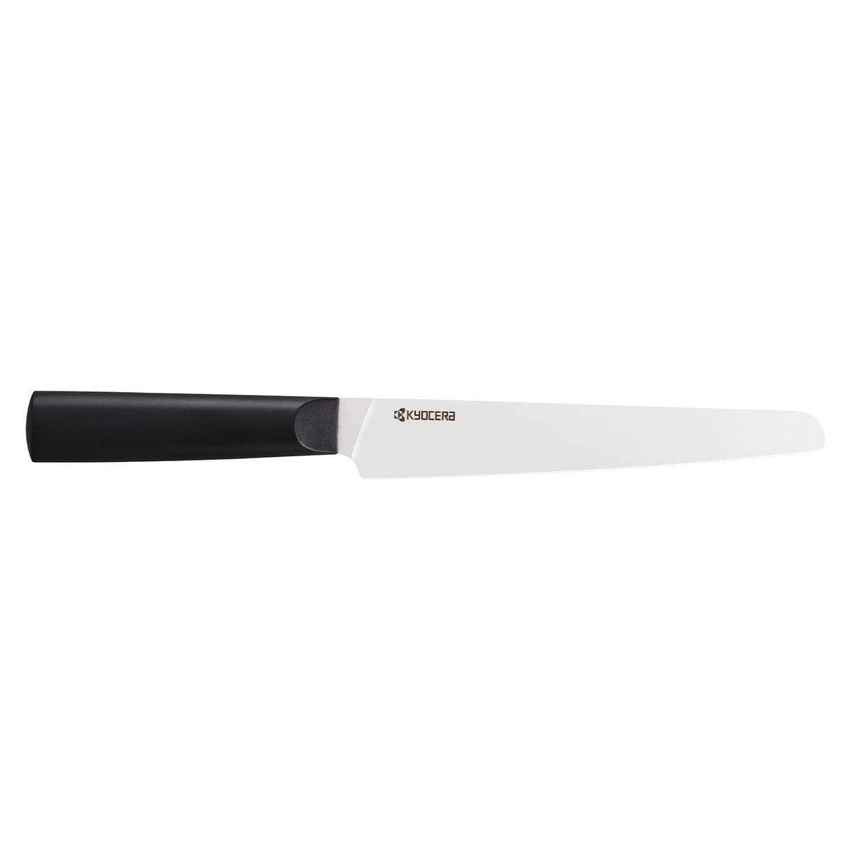 Schwarzes und weißes KYOCERA Keramikmesser CHOWA mit ergonomischem Griff, ideal zum präzisen Schneiden von Lebensmitteln