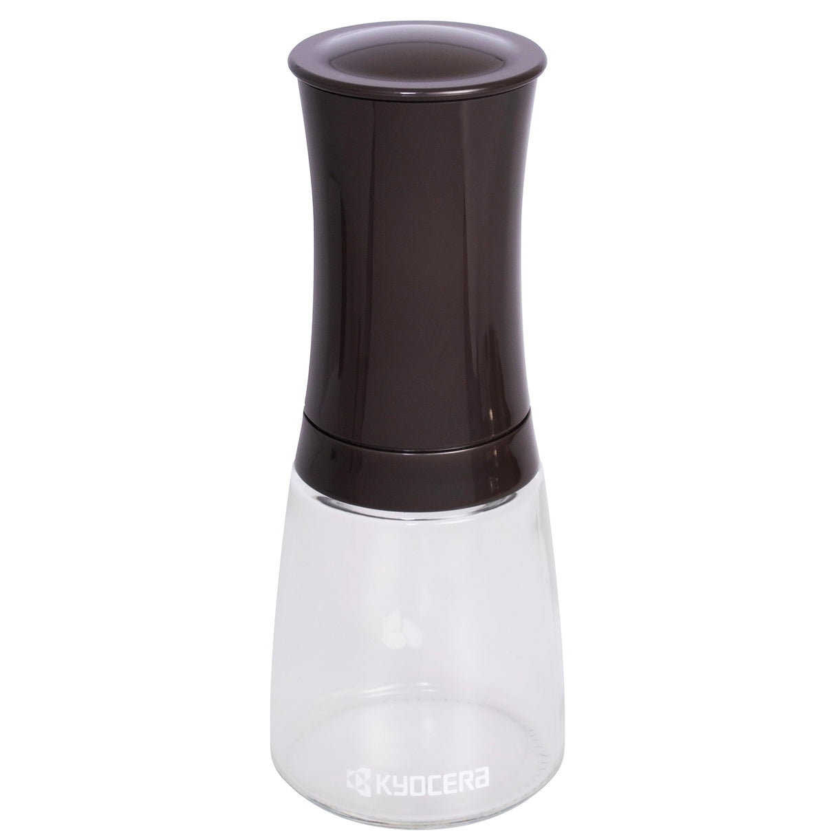 KYOCERA Keramik-Samenmühle in Dunkelbraun, 16 cm, mit hochwertiger Keramikmühle für Gewürze und Samen