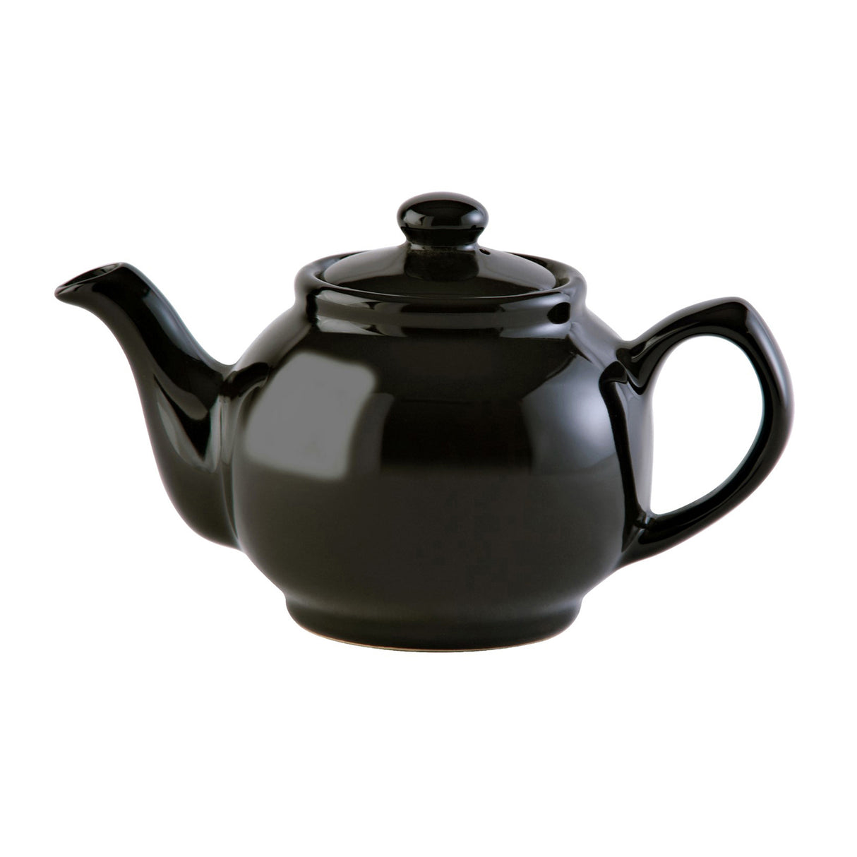 Schwarze Teekanne von PRICE & KENSINGTON aus Keramik mit elegantem Design auf weißem Hintergrund.