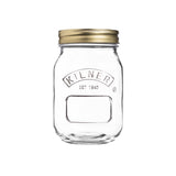 Klare KILNER Einkochglas mit Schraubverschluss, ideal zum Einmachen und Konservieren von Lebensmitteln.
