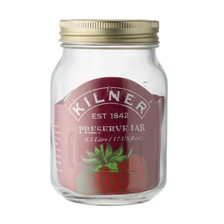 KILNER Einkochglas mit Schraubverschluss, klares Glas, ideal zum Einmachen und Aufbewahren von Lebensmitteln.