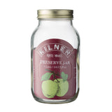 KILNER Einkochglas mit Schraubverschluss, klar, 1 Liter, Glasbehälter zum Einmachen und Aufbewahren von Lebensmitteln