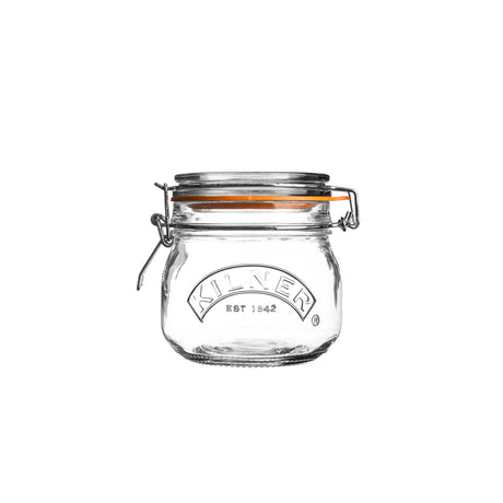 KILNER Einkochglas Clip Round, klares Glas zum Einkochen und Aufbewahren, mit Metallverschluss und transparentem Design