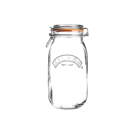 KILNER Einkochglas CLIP ROUND, klares Glas zum Einkochen und Aufbewahren, mit Metallverschluss, durchsichtig und robust