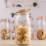 KILNER Einkochglas CLIP ROUND, klares Glas mit Metallverschluss, ideal für Einmachen und Konservieren, transparent und langlebig