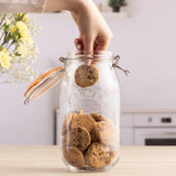 KILNER Einkochglas Clip Round, klares Glas zum Einmachen, mit Metallverschluss und luftdichtem Deckel, perfekt für Konserven