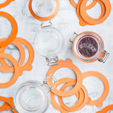 KILNER Einkochringe im 6er-Set für Gläser, 0,35 bis 2 Liter, aus Gummi, zum Einkochen und Einmachen von Lebensmitteln