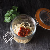 KILNER Einkochglas CLIP ROUND, klares Glas zum Einkochen, mit Metallverschluss und Schraubring für Lebensmittelkonserven