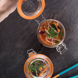 KILNER Einkochglas CLIP ROUND, klares Glas mit Metallverschluss, ideal für Einmachen und Aufbewahrung von Lebensmitteln