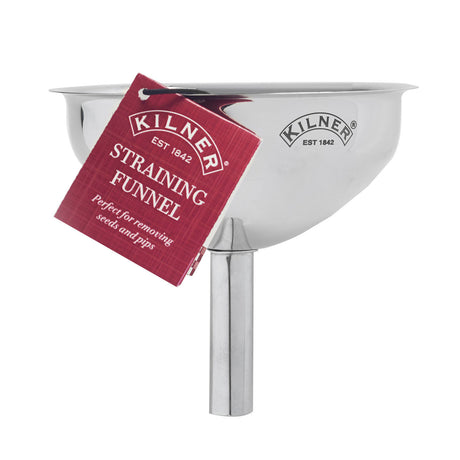 Edelstahl Saft-Trichter von KILNER, 13 cm Durchmesser, für einfache Saft- und Flüssigkeitsübertragung in der Küche.