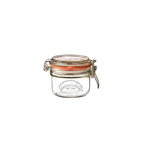KILNER Einkochglas Clip Round, klares Glas für Konservierung und Lagerung, robustes und durchsichtiges Behältnis