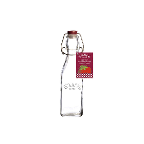 Klare KILNER Einkochflasche Clip Square mit Schraubverschluss, ideal zum Einmachen und Aufbewahren von Lebensmitteln.