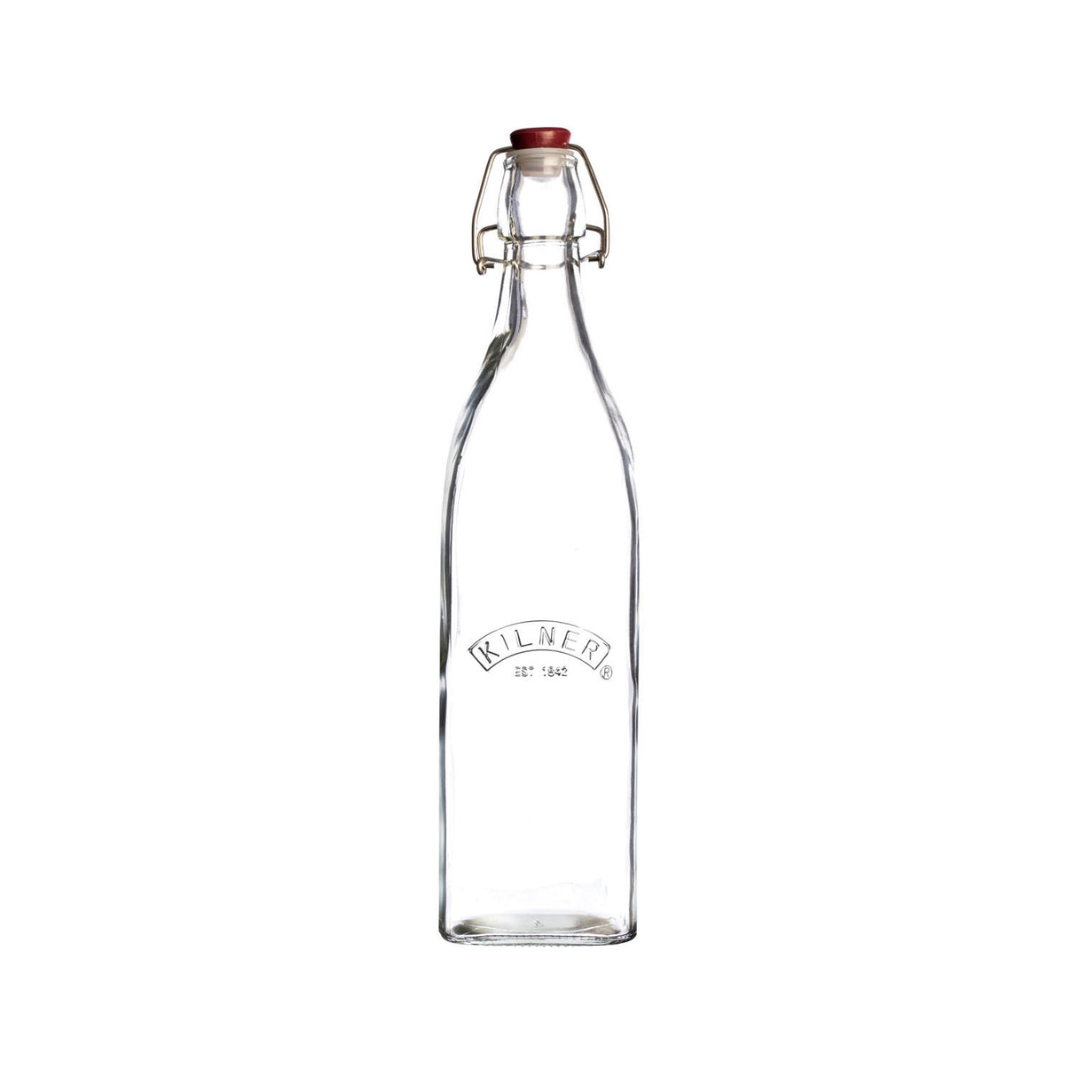 KILNER Einkochflasche Clip Square aus Glas, klar, mit Schraubverschluss, ideal zum Einkochen und Aufbewahren von Lebensmitteln