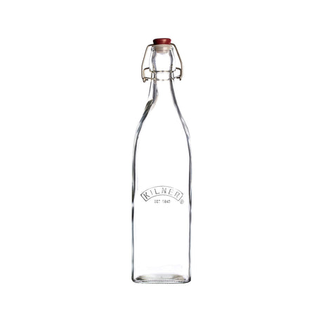 KILNER Einkochflasche Clip Square aus Glas, klar, mit Schraubverschluss, ideal zum Einkochen und Aufbewahren von Lebensmitteln