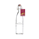 KILNER Einkochflasche Clip Square in klarem Glas, mit Metallverschluss und quadratischem Design, für die Konservierung von Lebensmitteln.