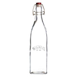 KILNER Einkochflasche CLIP SQUARE in klarem Glas, zum Einmachen und Aufbewahren, mit Schraubverschluss.