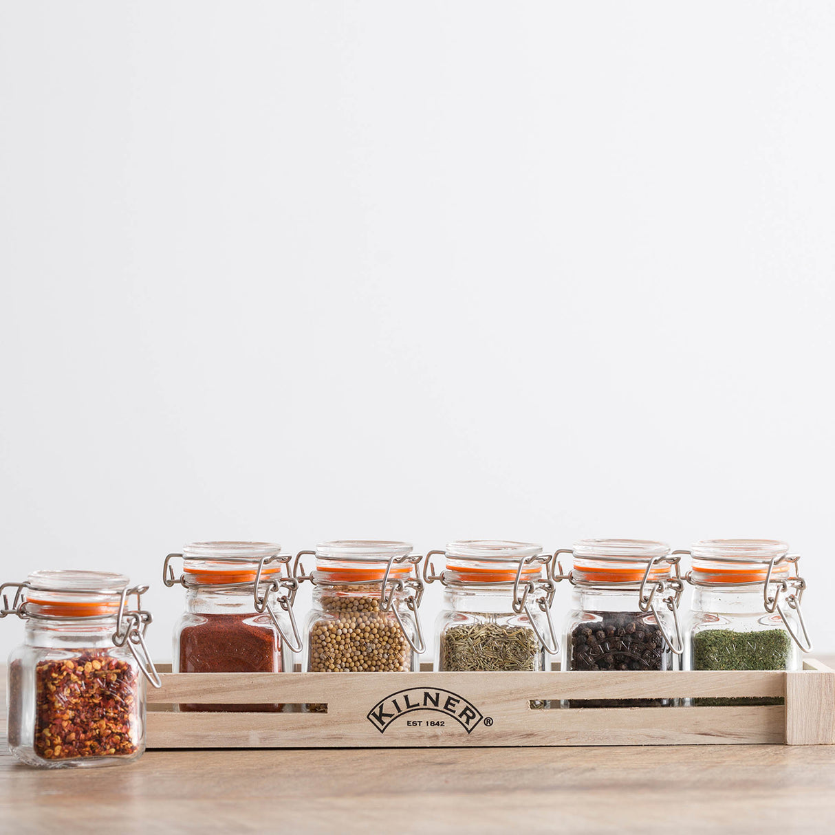 KILNER Einkochglas CLIP SQUARE, klares Glas mit Metallverschluss, ideal für Konservierung und Aufbewahrung von Lebensmitteln