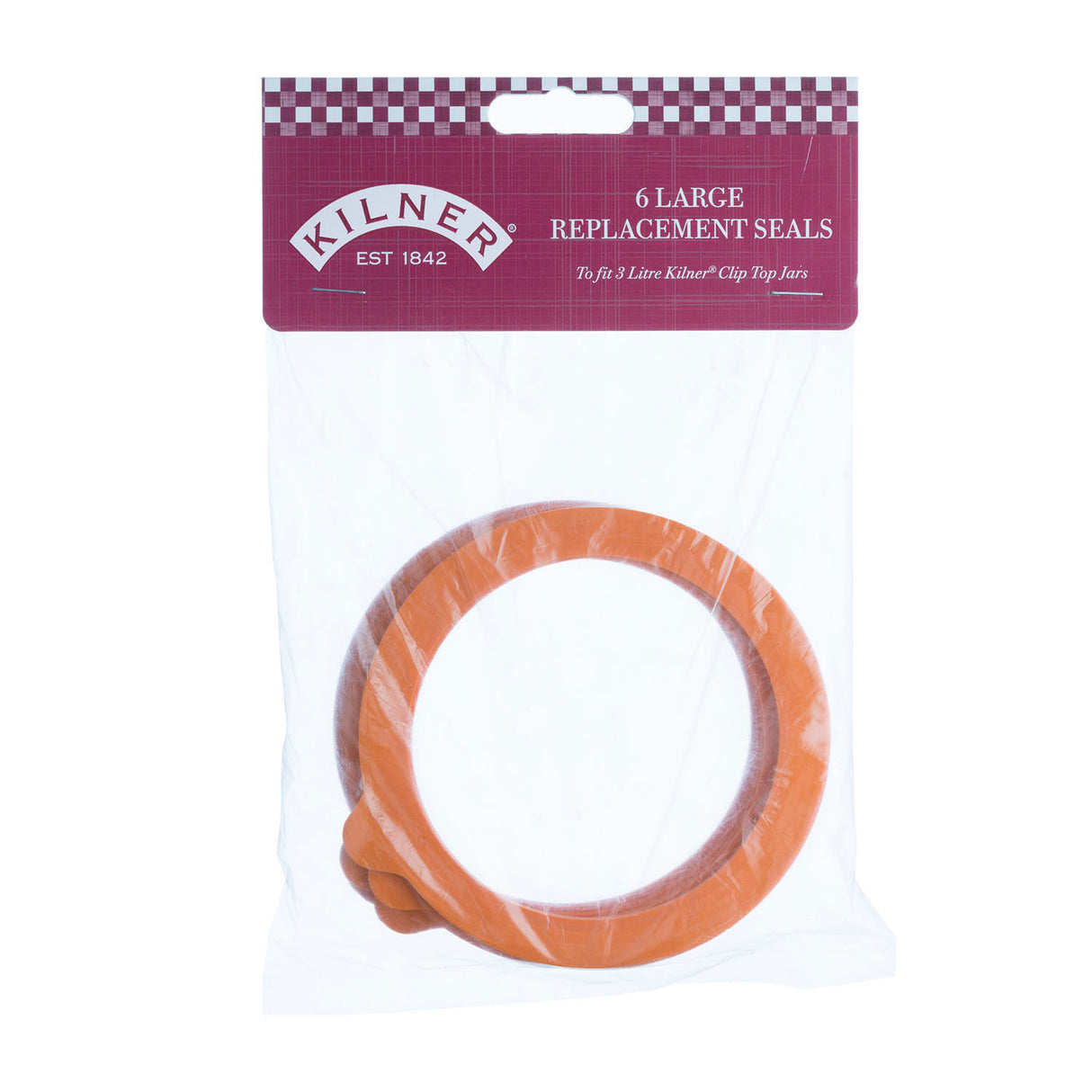 KILNER Einkochringe, 6er-Set, für Gläser, 3 Liter, langlebige Gummidichtungen für sicheres Einkochen