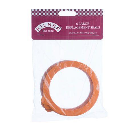KILNER Einkochringe, 6er-Set, für Gläser, 3 Liter, langlebige Gummidichtungen für sicheres Einkochen