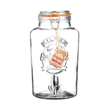 KILNER Getränkespender ROUND, klar, 5 L mit Hahn und Deckel, ideal für Getränke bei Partys oder Veranstaltungen