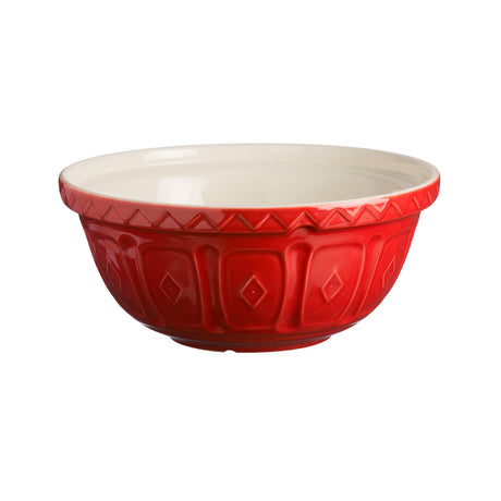 Rote MASON CASH Rührschüssel aus Keramik, ideal zum Mixen und Zubereiten in der Küche, mit klassischem Design and langlebiger Qualität.
