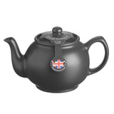 Schwarze Teekanne von PRICE & KENSINGTON, stilvoll und elegant, mit glänzender Oberfläche und klassischem Design.