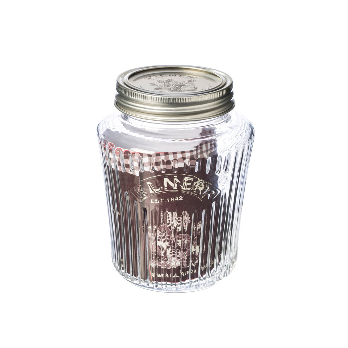 KILNER Einkochglas im Vintage-Stil, klar, 500 ml, mit Schraubverschluss für Einmachen und Lagerung