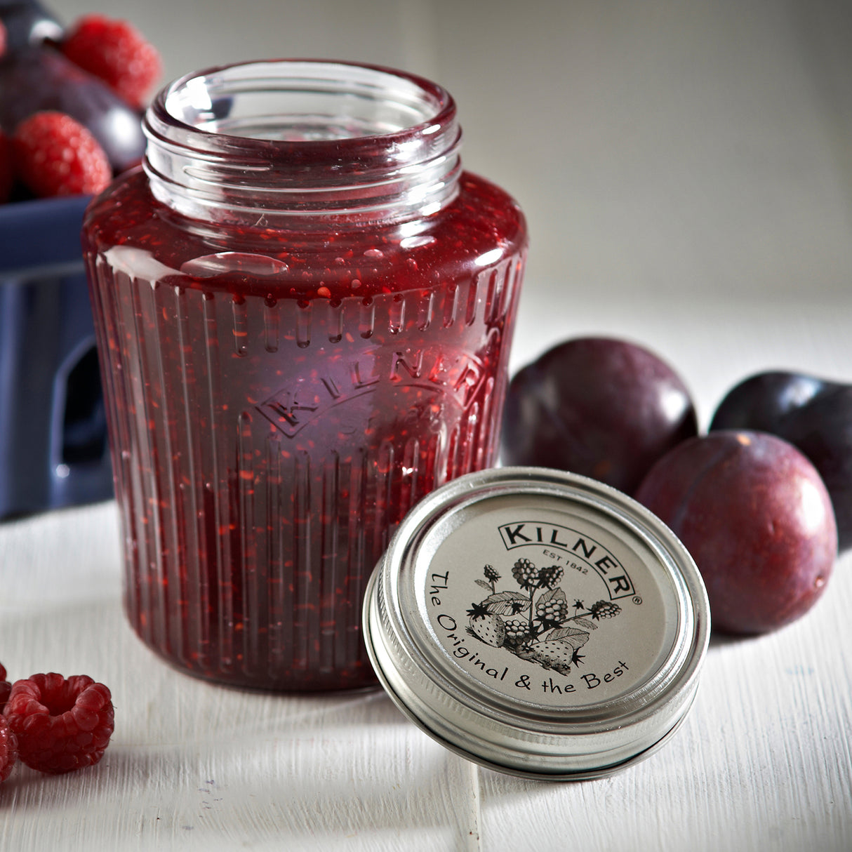 KILNER Einkochglas Vintage, klar, 500 ml, Glasbehälter mit Schraubverschluss für Einmachen und Konservieren