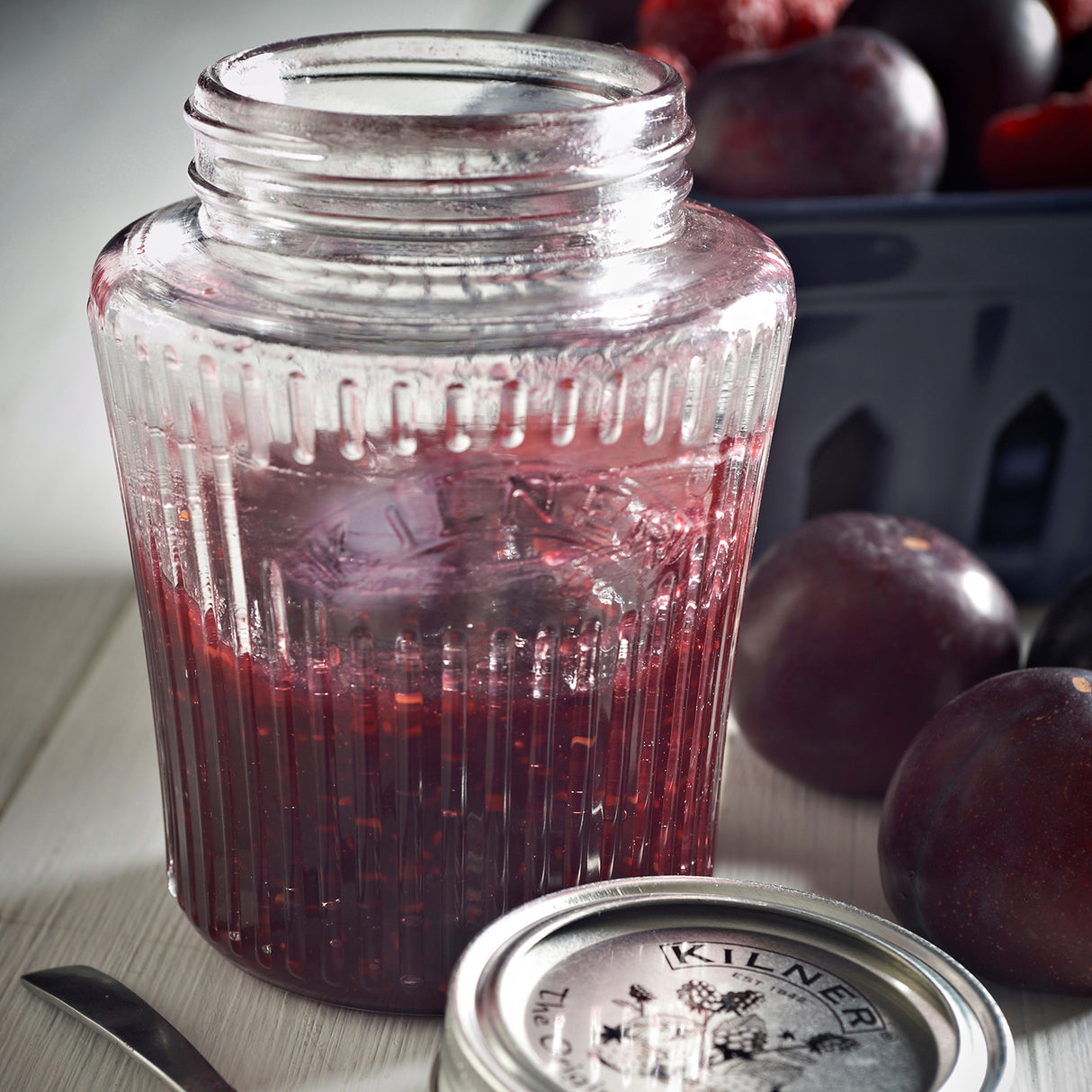 KILNER Einkochglas im Vintage-Stil, klar, 500 ml, mit Schraubverschluss für Konservierung und Einmachzwecke