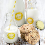 KILNER Milchflasche aus Glas, klare und robuste Flasche für Milch, mit Schraubverschluss, transparentes Design