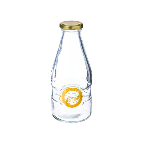 KILNER Milchflasche aus Glas, klare Milchflasche mit Schraubverschluss, ideal für frische Milch und Getränke, robustes Design