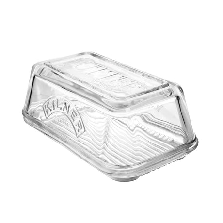 KILNER Butterglocke aus klarem Glas, 250 g, zum Servieren von Butter, stilvoll und praktisch für den Esstisch