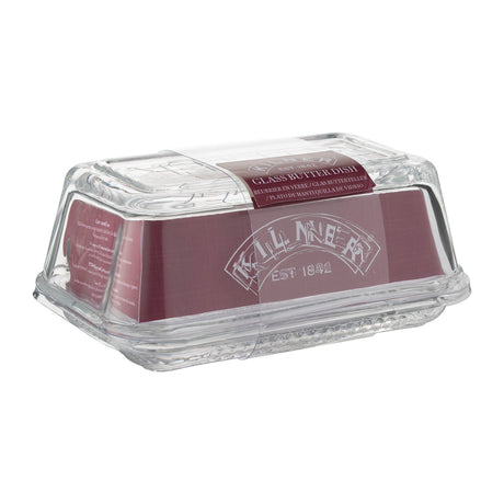KILNER Butterglocke aus klarem Glas, 250 g, zum Schmelzen und Servieren von Butter, elegante und praktische Butterglocke.