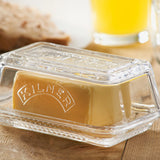 KILNER Butterglocke aus klarem Glas, 250 g, zum Servieren und Aufbewahren von Butter, elegant und funktional.